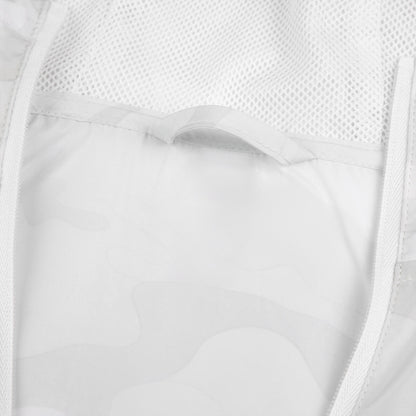 Windbreaker Jacket — Minimal Geometric 'W' Logo Lightweight Hooded Windbreaker