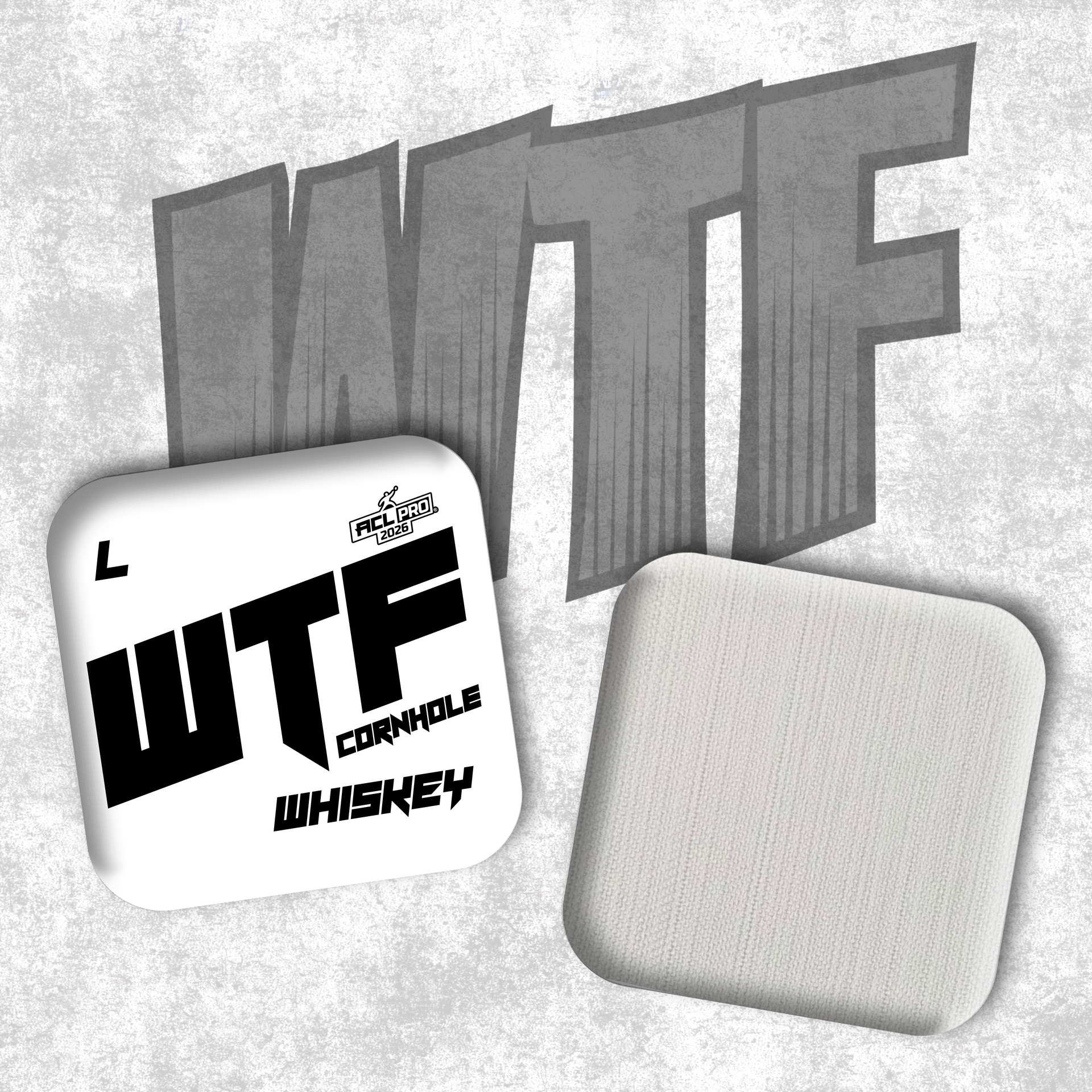 2026 WTF Whiskey OG Logo - ACL Pro Stamped Cornhole Bags - Set of