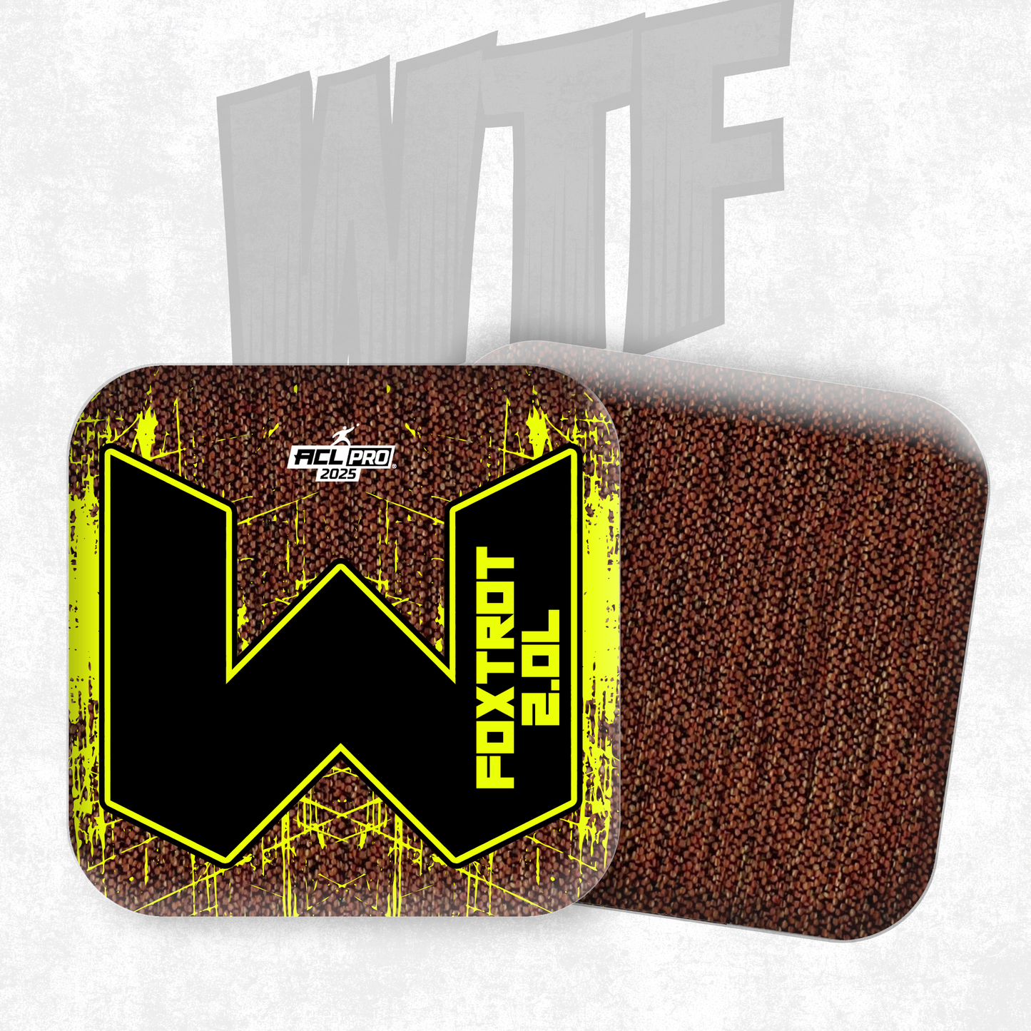 2026 WTF Foxtrot 2.0 "W" Logo- ACL Pro Stamped Cornhole Bags - Set of 4 bags