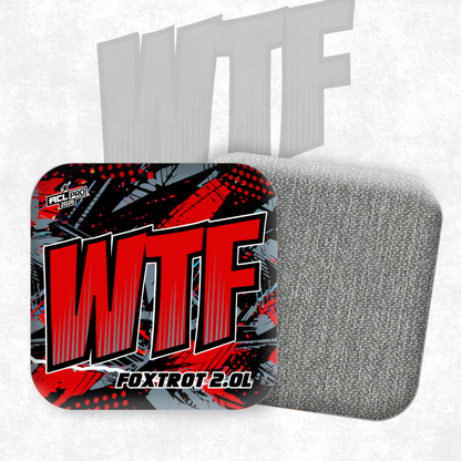 2026 WTF Foxtrot 2.0 Big Logo- ACL Pro Stamped Cornhole Bags - Set of 4 bags