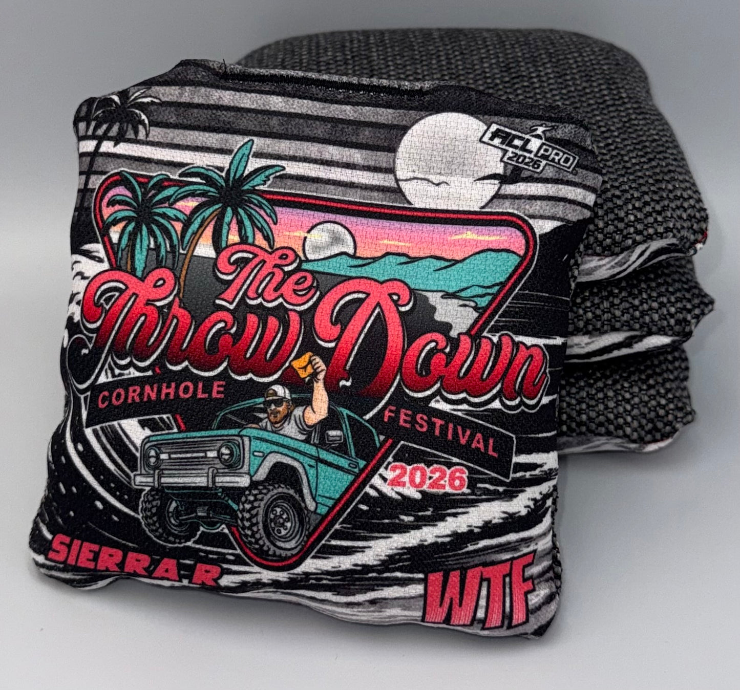 The Throw Down 2026 WTF Sierra - ACL Pro Stamped Cornhole Bags - Set of 4 bags