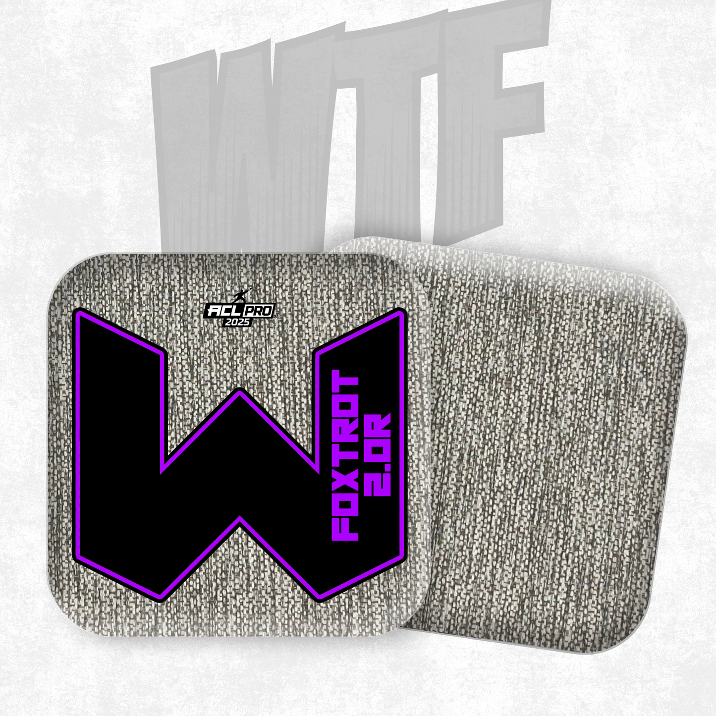 2026 WTF Foxtrot 2.0 "W" Logo- ACL Pro Stamped Cornhole Bags - Set of 4 bags
