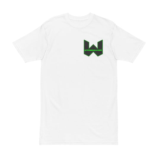 Men's Graphic Tee — Minimal Green Arrow Pocket Logo
