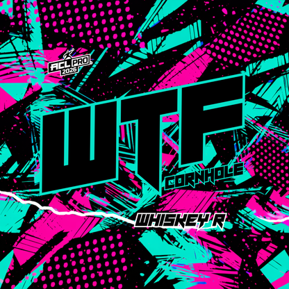 2026 WTF Whiskey Abstract Design - ACL Pro Stamped Cornhole Bags - Set of 4 bags