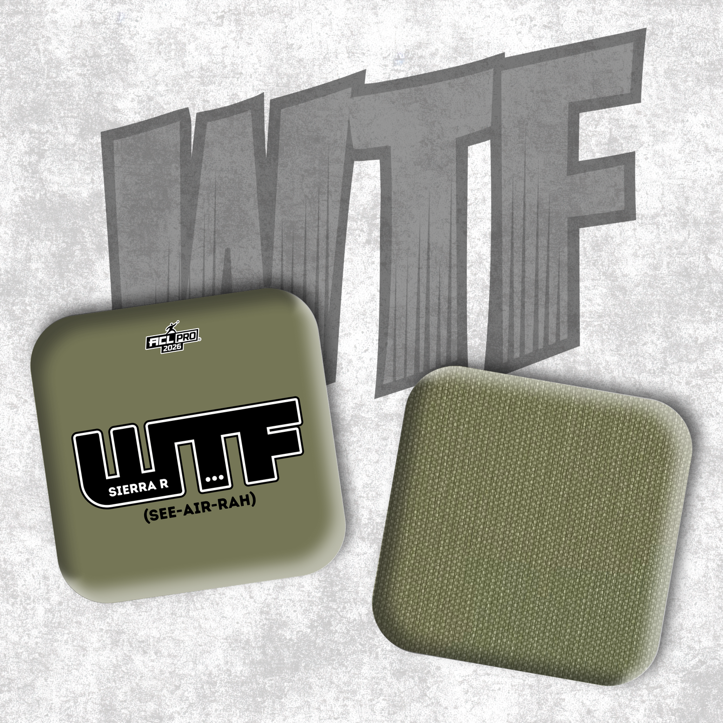 2026 WTF Sierra Genesis Logo - ACL Pro Stamped Cornhole Bags - Set of 4 bags