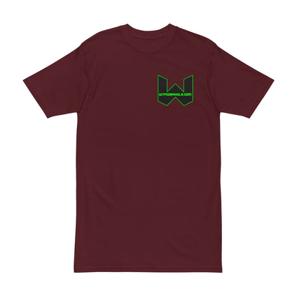 Men's Graphic Tee — Minimal Green Arrow Pocket Logo