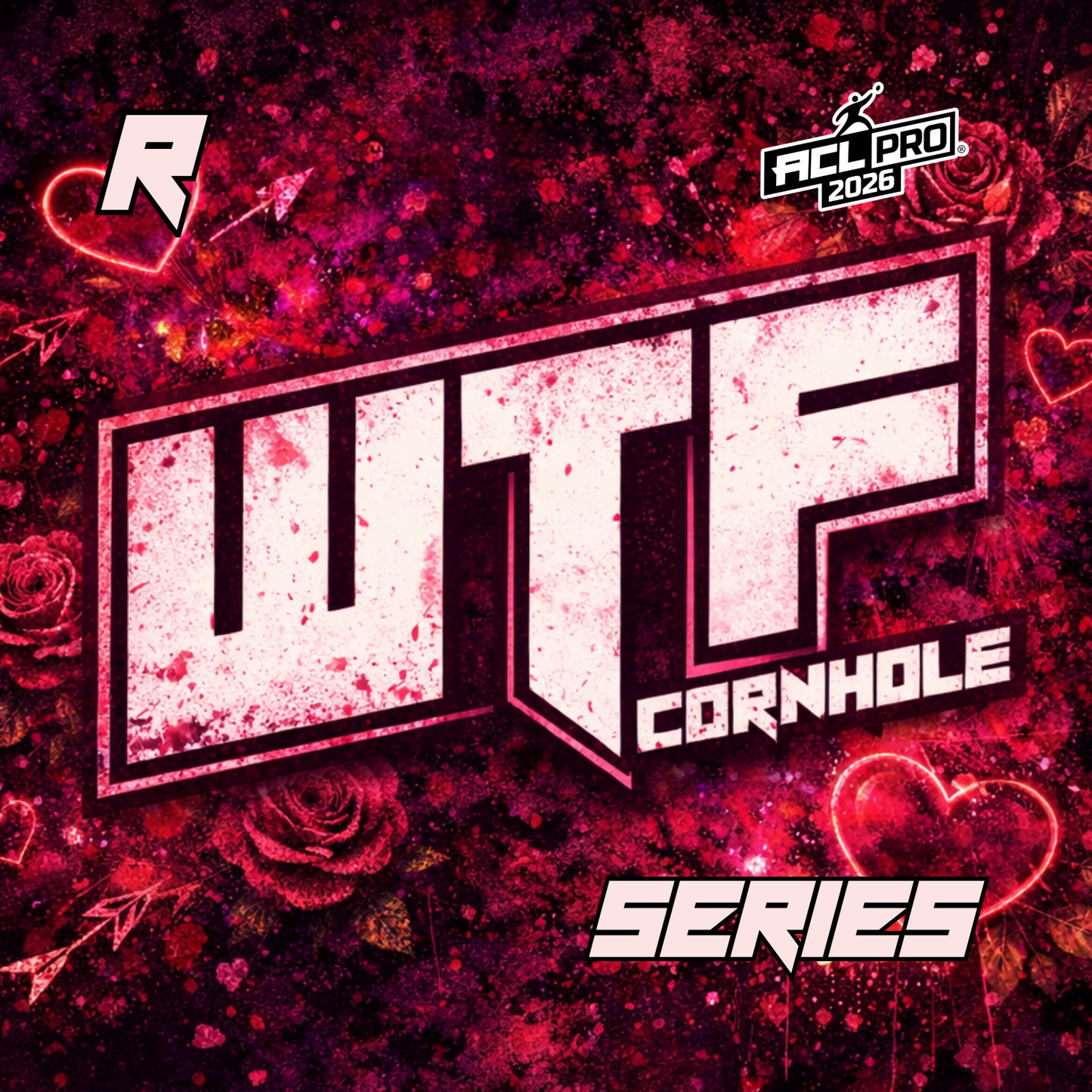 Valentines Day 2026 WTF Designs - ACL Stamped Cornhole Bags - Set of 4 bags