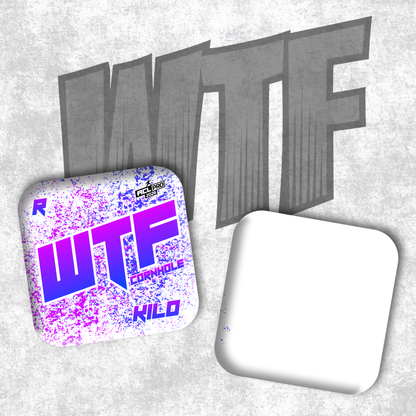 2026 WTF Kilo OG Splatter Logo - ACL Pro Stamped Cornhole Bags - Set of 4 bags