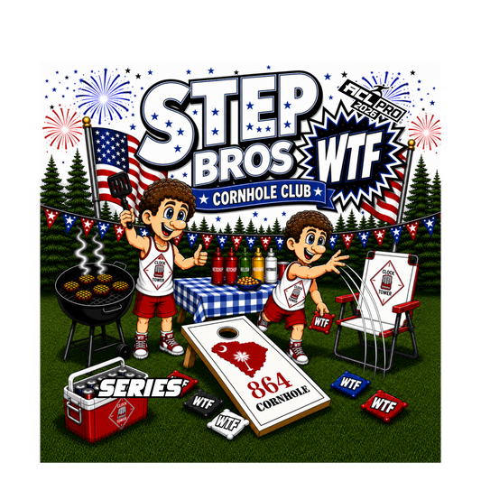 Step Bros 2026 WTF Designs - ACL Stamped Cornhole Bags - Set of 4 bags