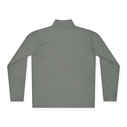 Quarter-Zip Pullover with Neon "WTF" Chest Graphic