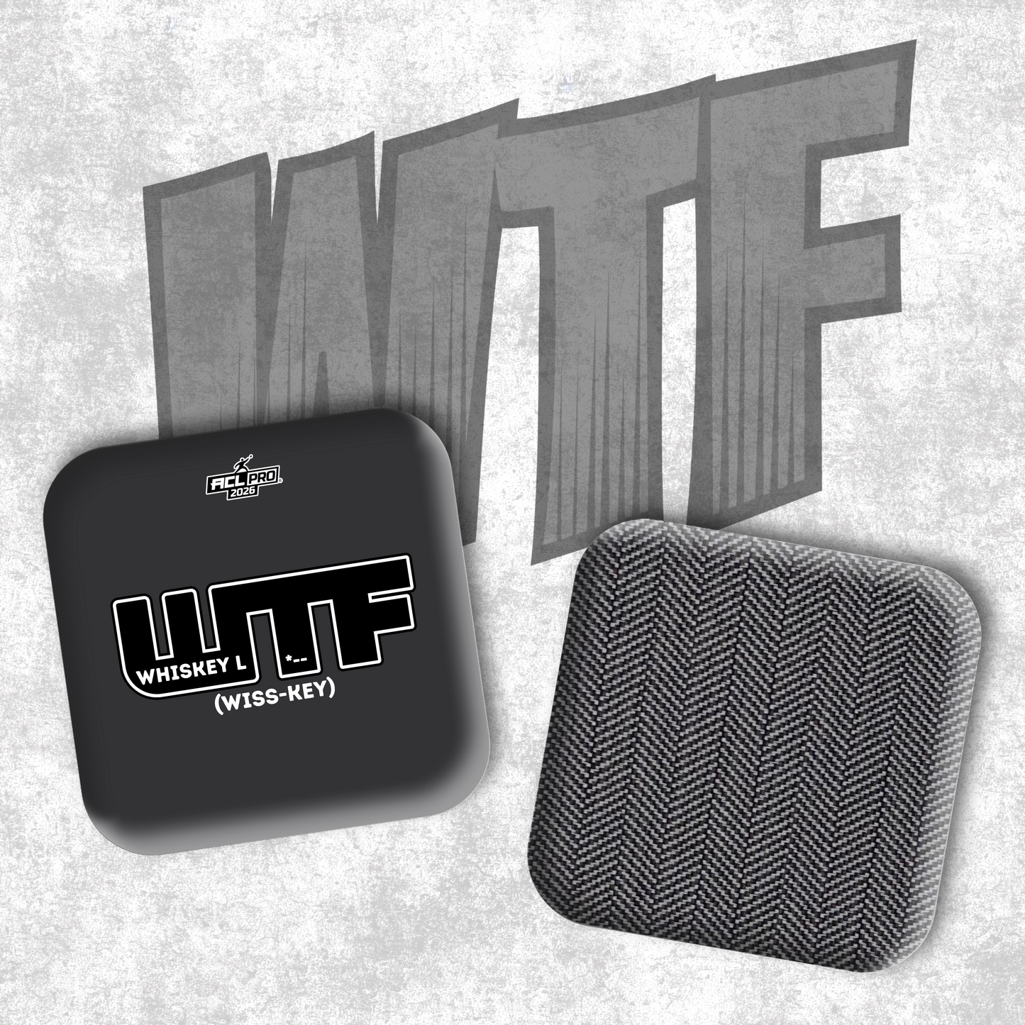 2026 WTF Whiskey Genesis Logo - ACL Pro Stamped Cornhole Bags - Set of 4 bags (Copy)