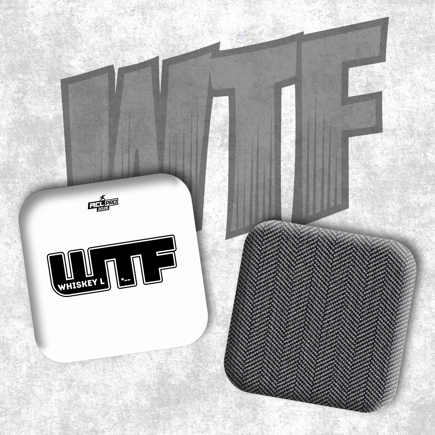 2026 WTF Whiskey Genesis Logo - ACL Pro Stamped Cornhole Bags - Set of 4 bags (Copy)