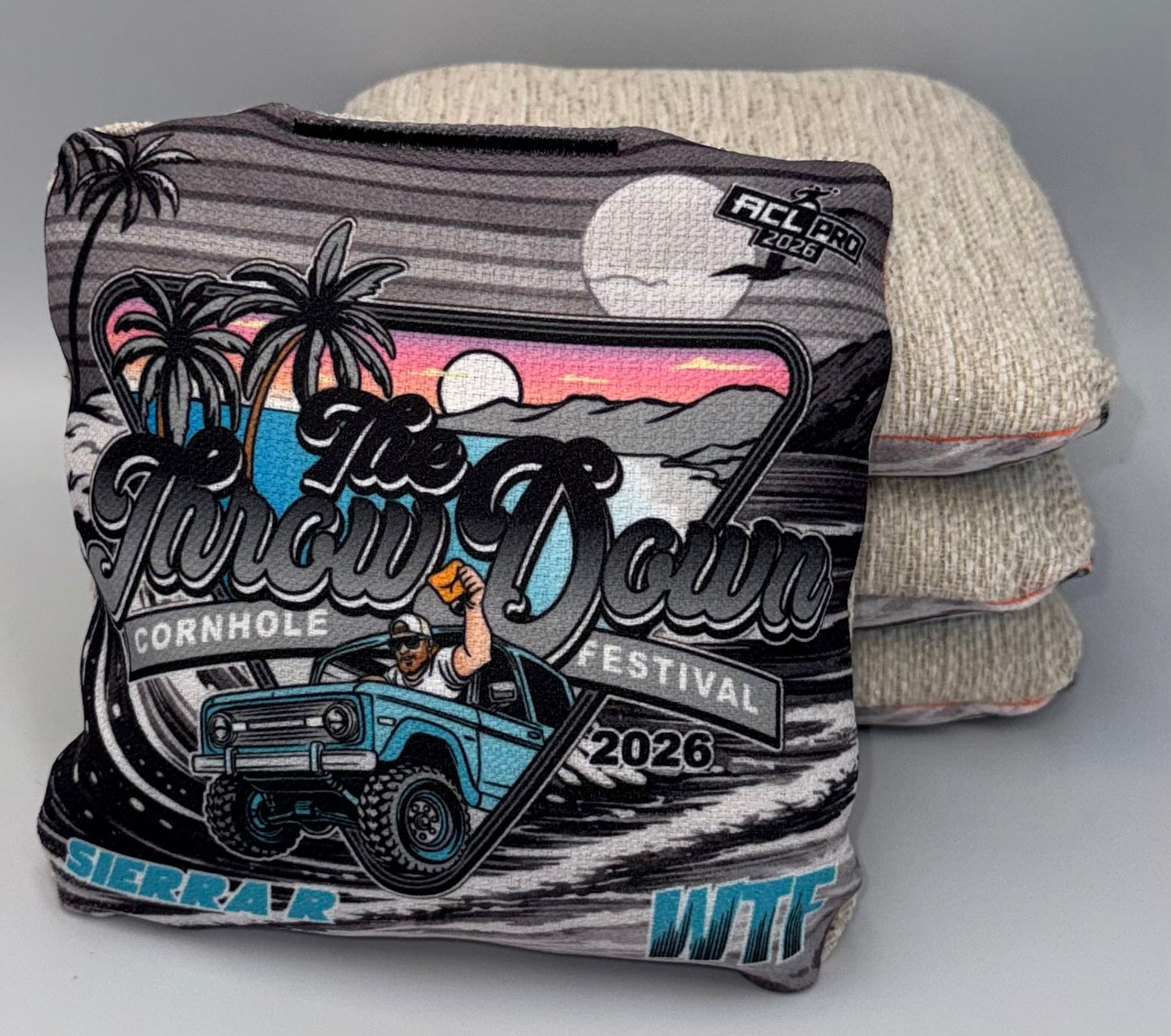 The Throw Down 2026 WTF Sierra - ACL Pro Stamped Cornhole Bags - Set of 4 bags