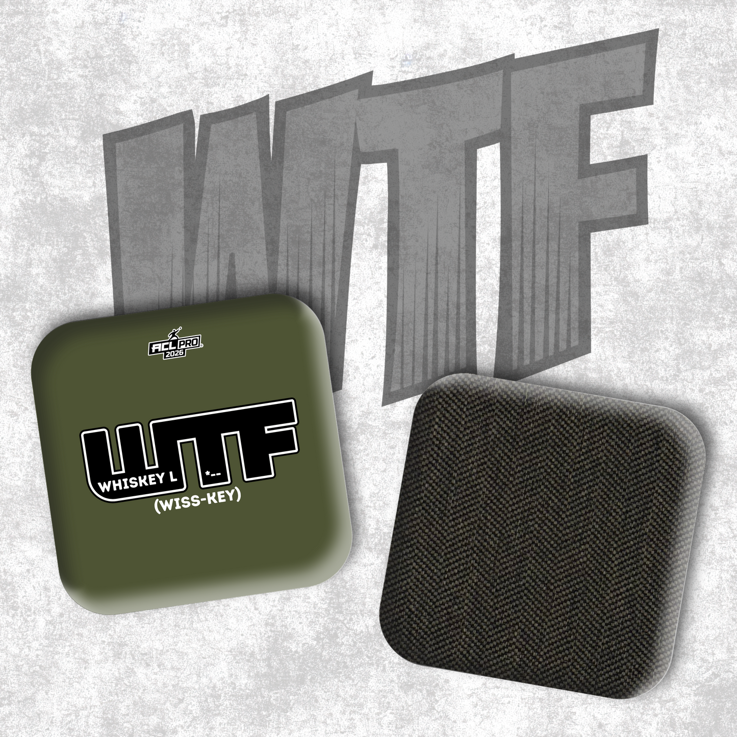 2026 WTF Whiskey Genesis Logo - ACL Pro Stamped Cornhole Bags - Set of 4 bags (Copy)