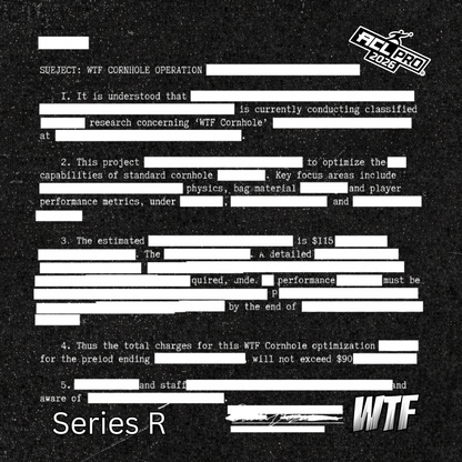 Redacted 2026 WTF Designs - ACL Stamped Cornhole Bags - Set of 4 bags