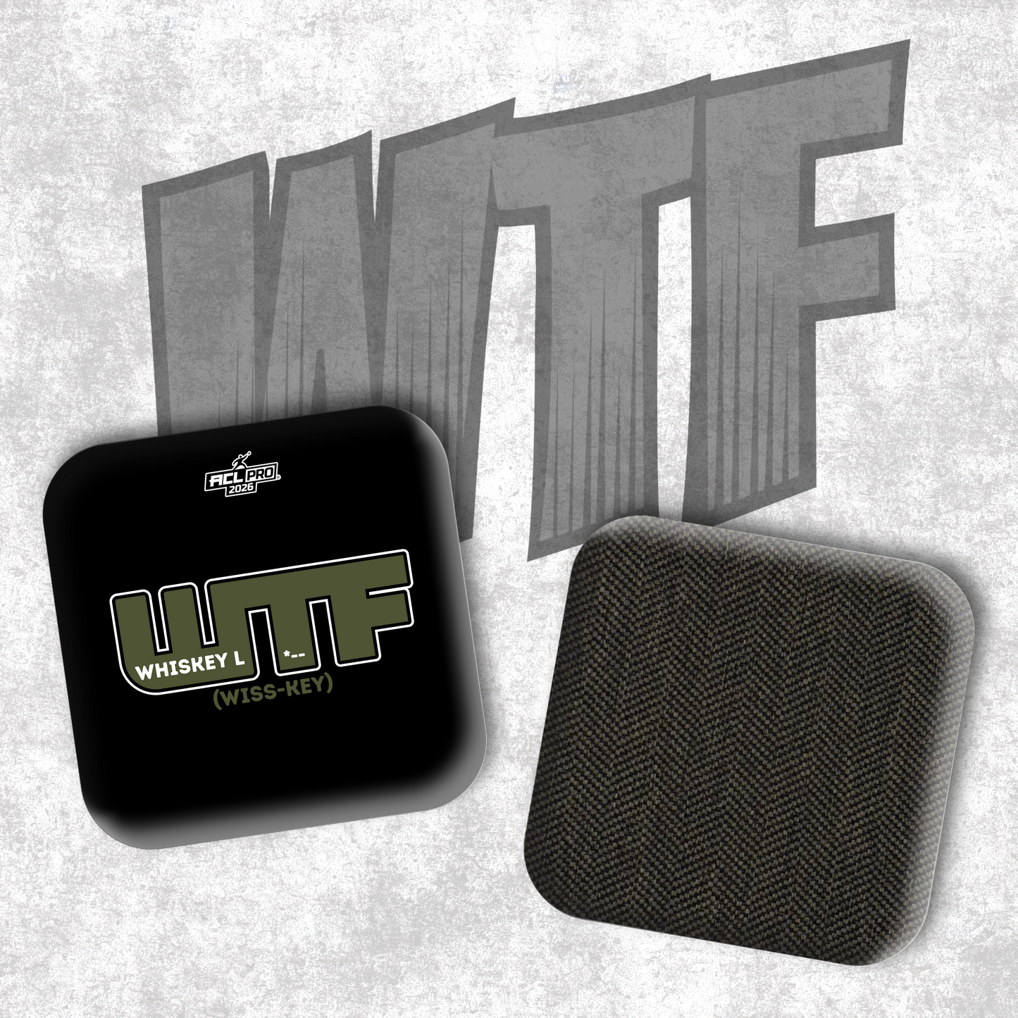 2026 WTF Whiskey Genesis Logo - ACL Pro Stamped Cornhole Bags - Set of 4 bags (Copy)