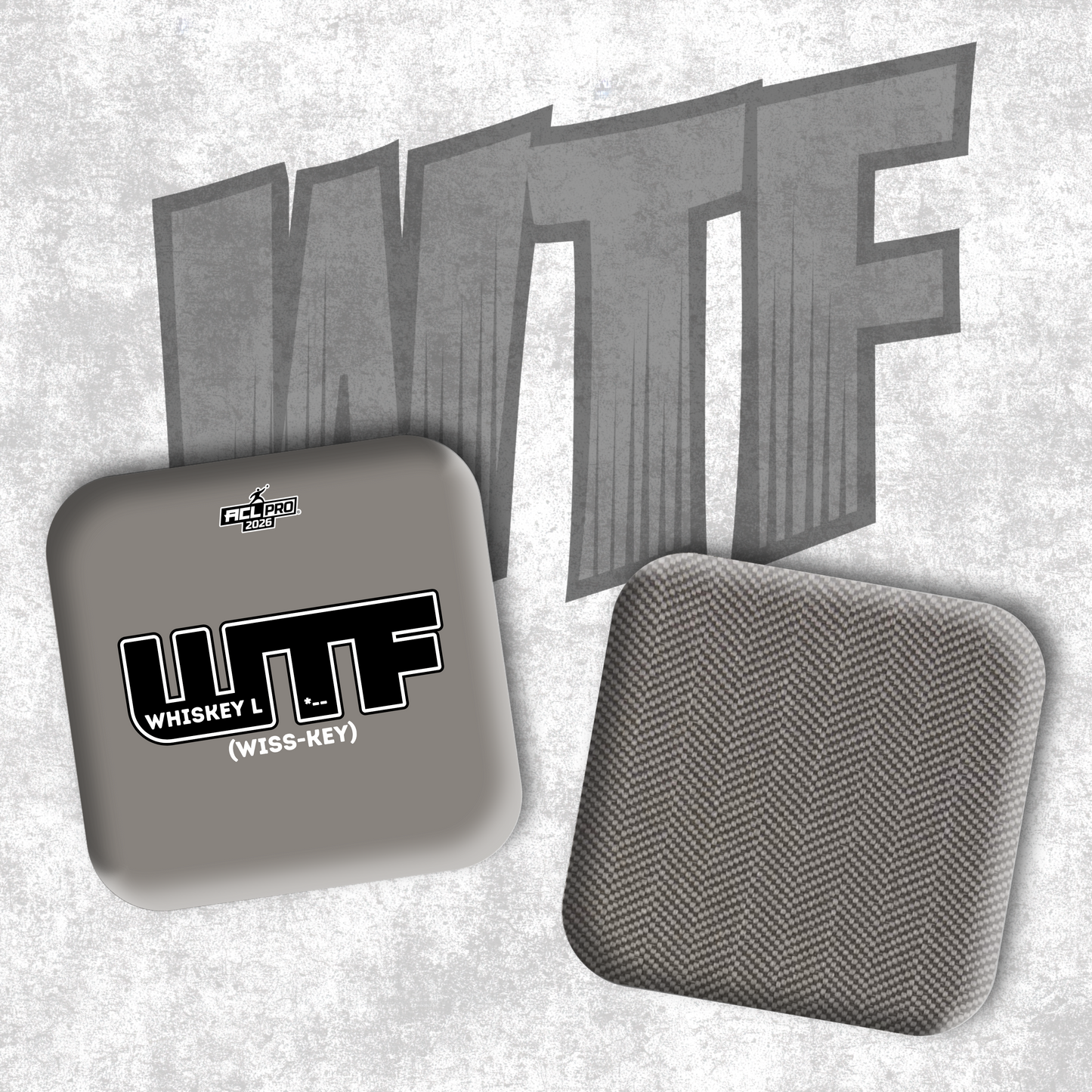 2026 WTF Whiskey Genesis Logo - ACL Pro Stamped Cornhole Bags - Set of 4 bags (Copy)