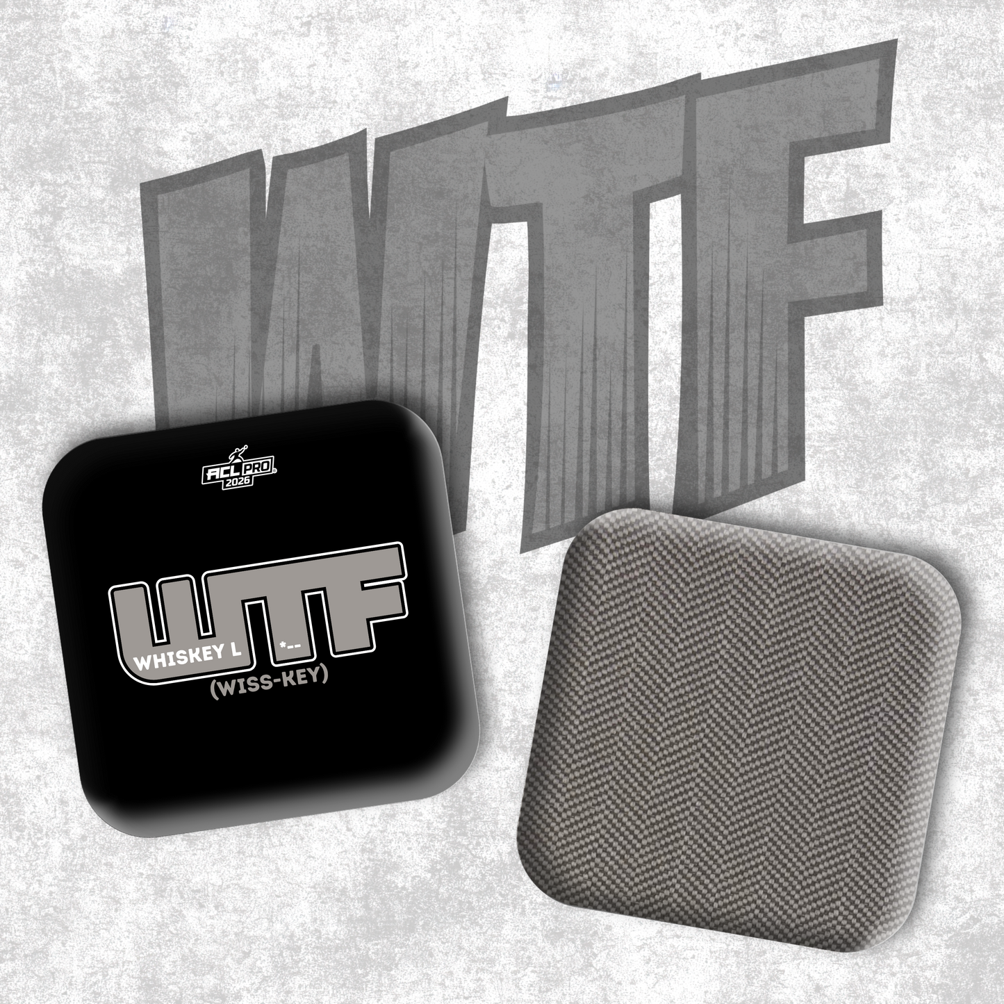2026 WTF Whiskey Genesis Logo - ACL Pro Stamped Cornhole Bags - Set of 4 bags (Copy)
