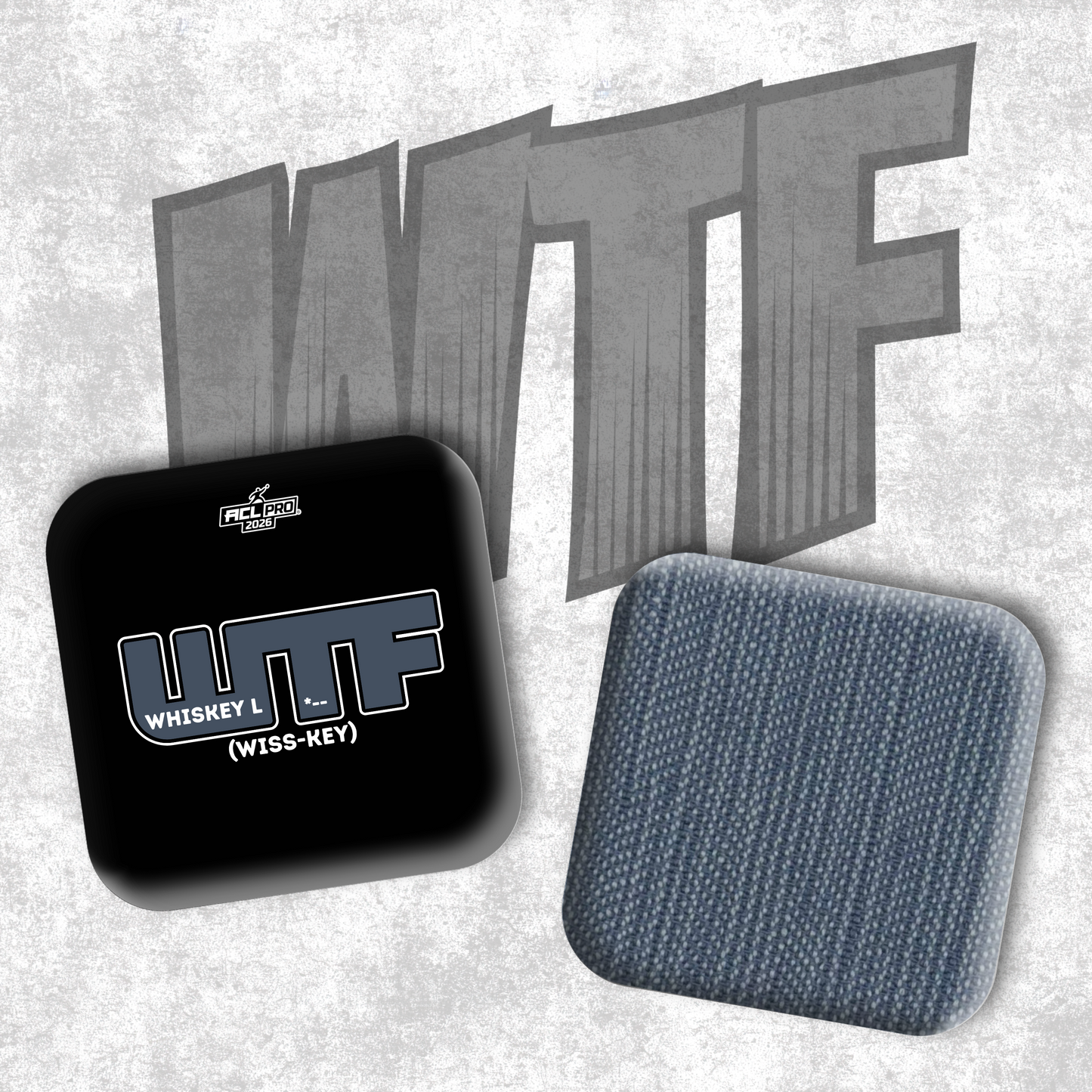 2026 WTF Whiskey Genesis Logo - ACL Pro Stamped Cornhole Bags - Set of 4 bags (Copy)