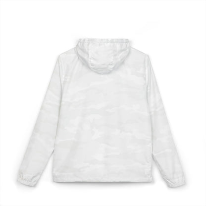 Windbreaker Jacket — Minimal Geometric 'W' Logo Lightweight Hooded Windbreaker