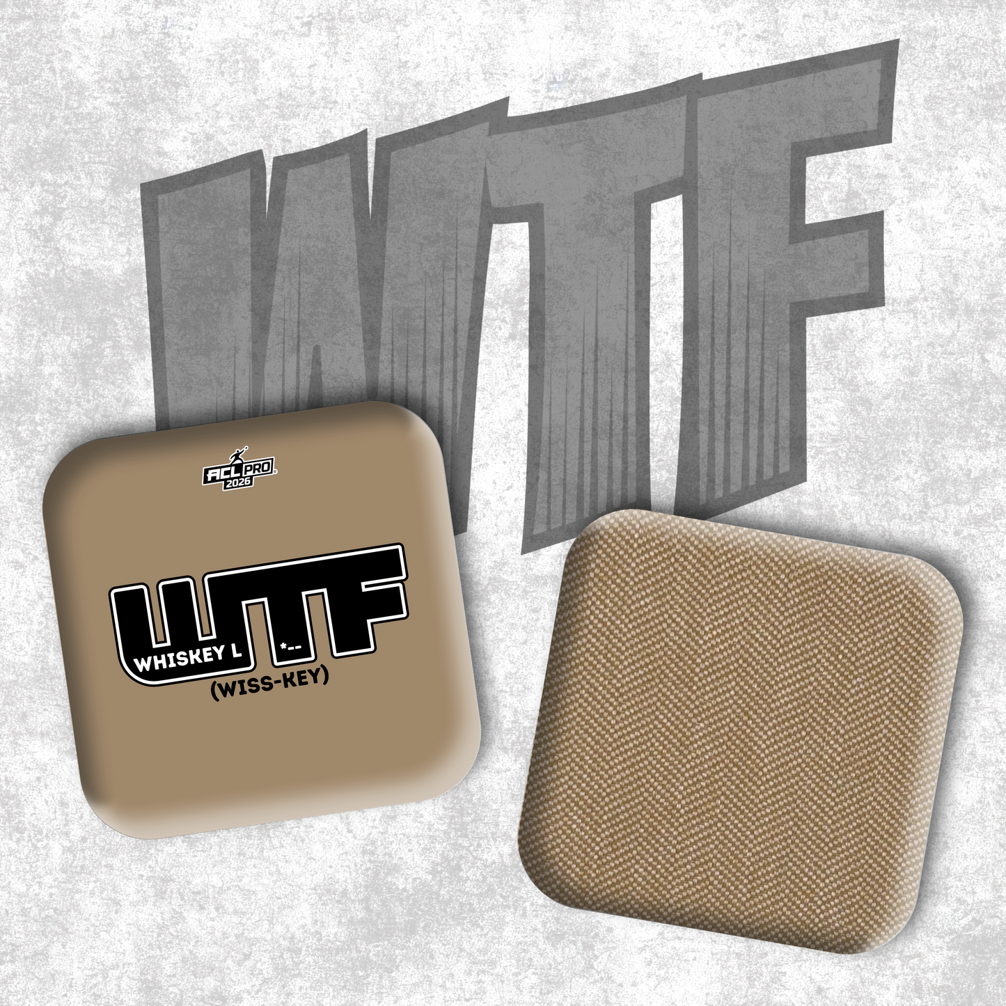 2026 WTF Whiskey Genesis Logo - ACL Pro Stamped Cornhole Bags - Set of 4 bags (Copy)