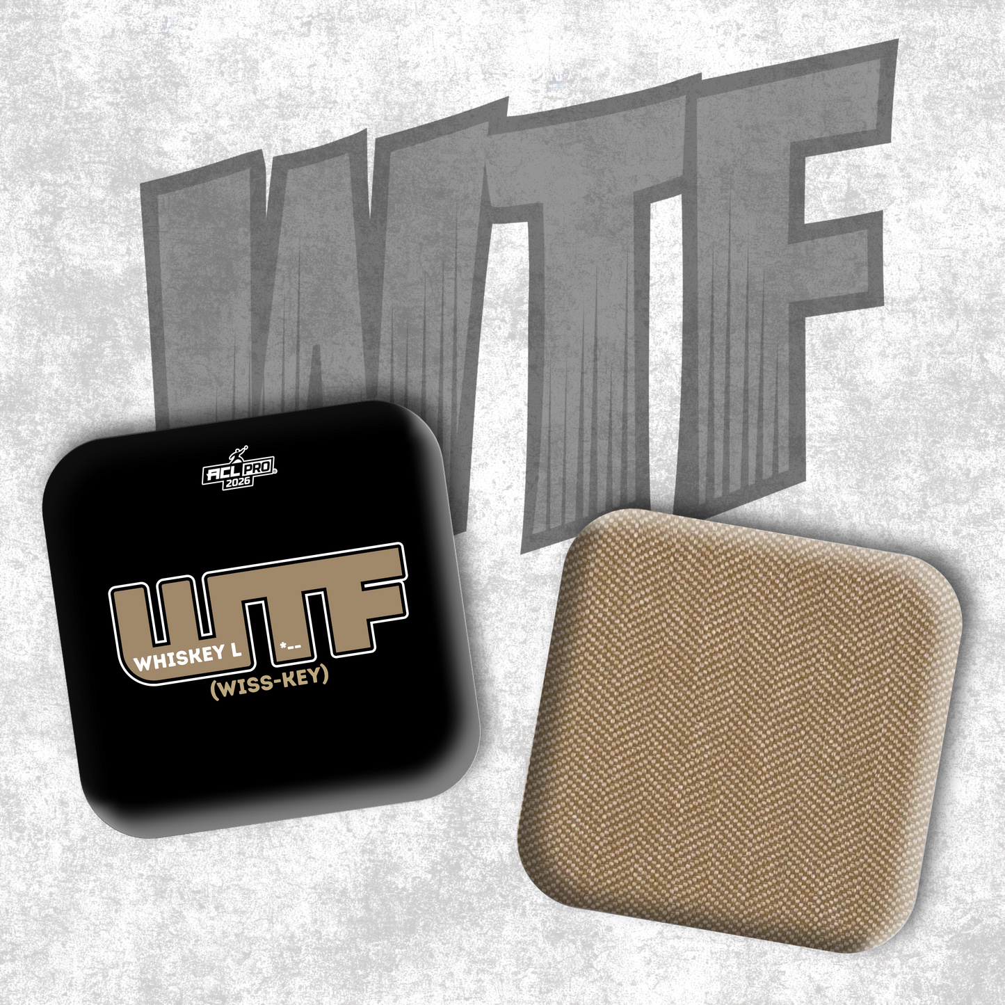 2026 WTF Whiskey Genesis Logo - ACL Pro Stamped Cornhole Bags - Set of 4 bags (Copy)