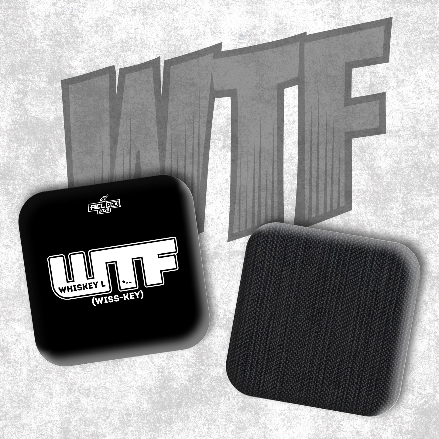 2026 WTF Whiskey Genesis Logo - ACL Pro Stamped Cornhole Bags - Set of 4 bags (Copy)