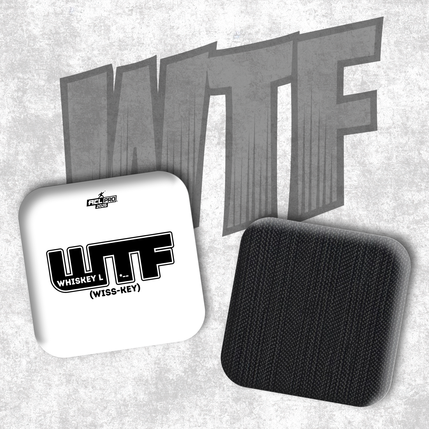 2026 WTF Whiskey Genesis Logo - ACL Pro Stamped Cornhole Bags - Set of 4 bags (Copy)