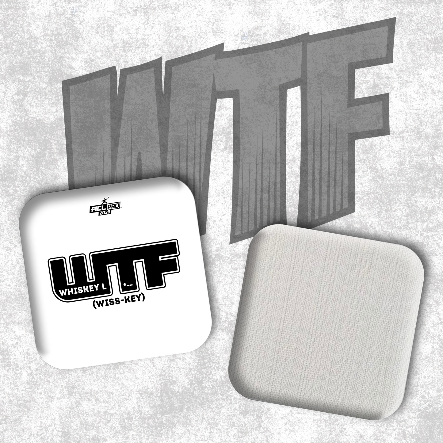 2026 WTF Whiskey Genesis Logo - ACL Pro Stamped Cornhole Bags - Set of 4 bags (Copy)