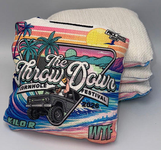 The Throw Down 2026 WTF Kilo - ACL Pro Stamped Cornhole Bags - Set of 4 bags