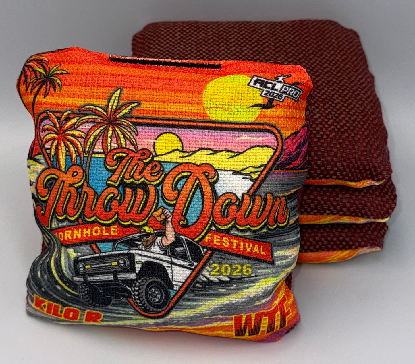 The Throw Down 2026 WTF Kilo - ACL Pro Stamped Cornhole Bags - Set of 4 bags