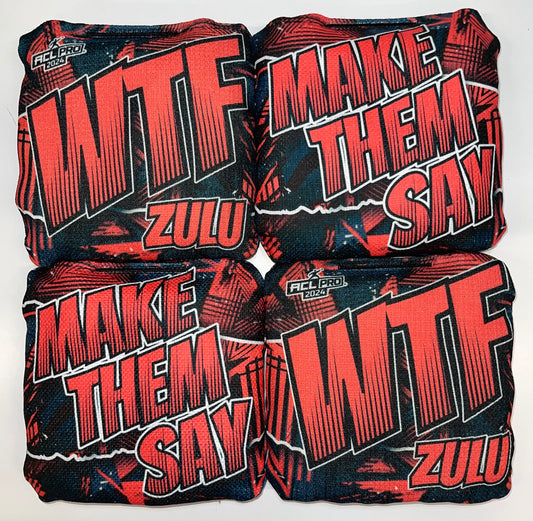 WTF Zulu - ACL Pro Stamped Cornhole Bags - Set of 4 bags