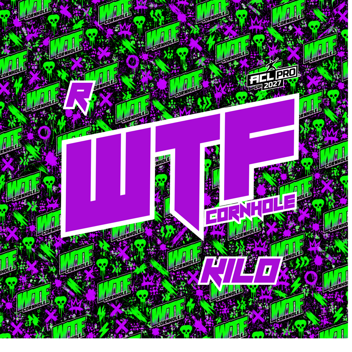 2027 WTF RETRO LOGO - ACL Pro Stamped Cornhole Bags - Set of 4 bags