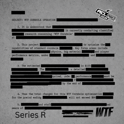 Redacted 2026 WTF Designs - ACL Stamped Cornhole Bags - Set of 4 bags