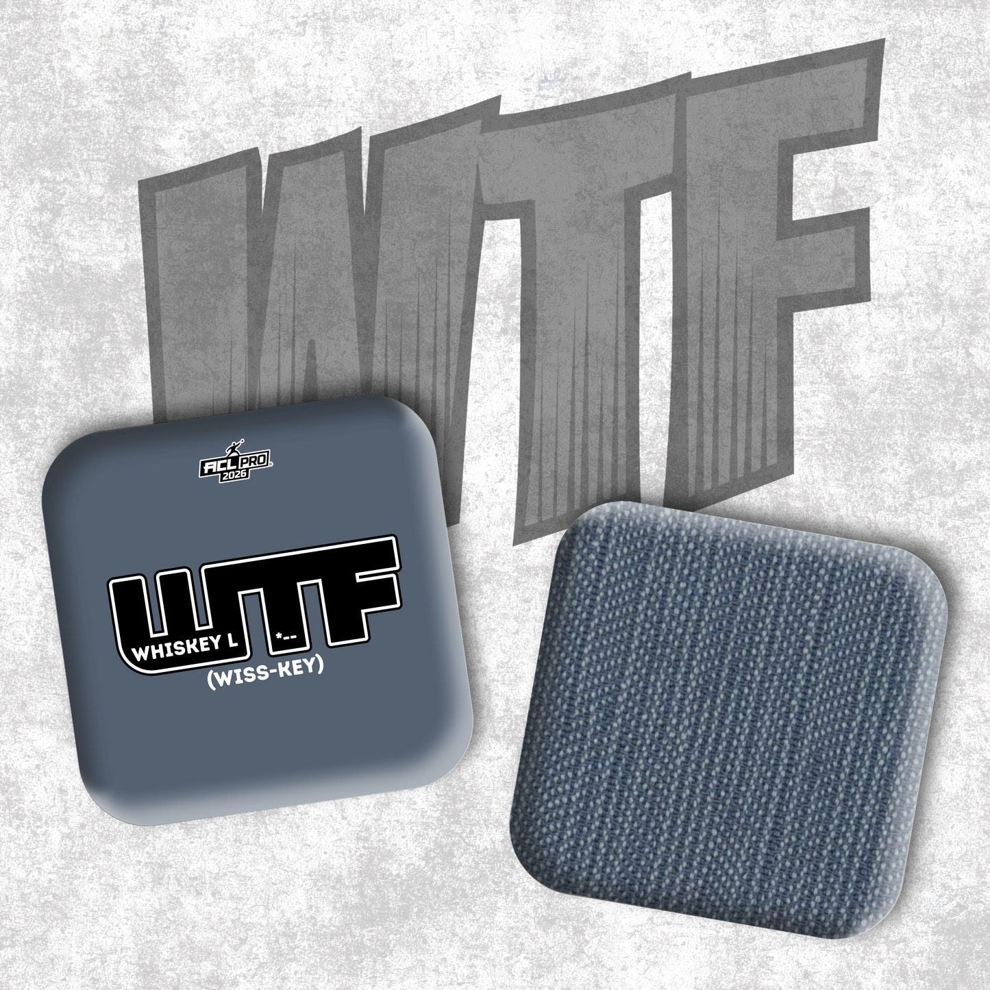 2026 WTF Whiskey Genesis Logo - ACL Pro Stamped Cornhole Bags - Set of 4 bags (Copy)